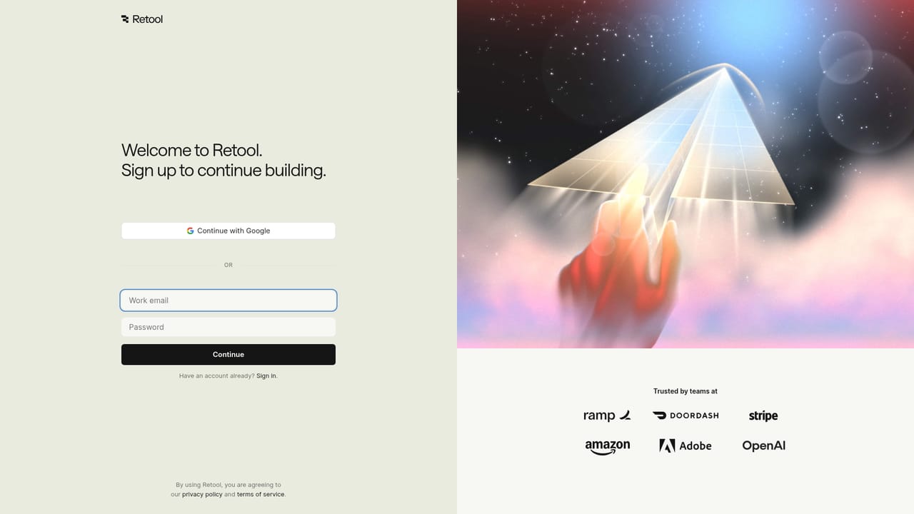 Retool — Create a Retool account