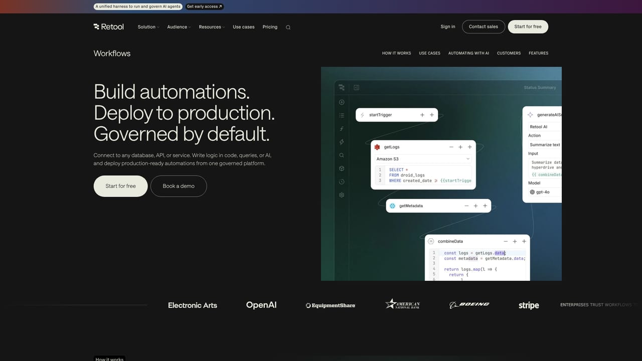 Retool — Add a workflow or RAG step