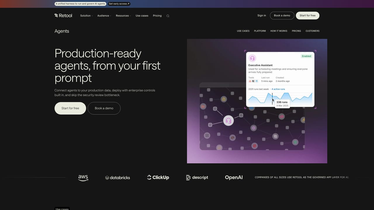 Retool — Deploy an agent to a process