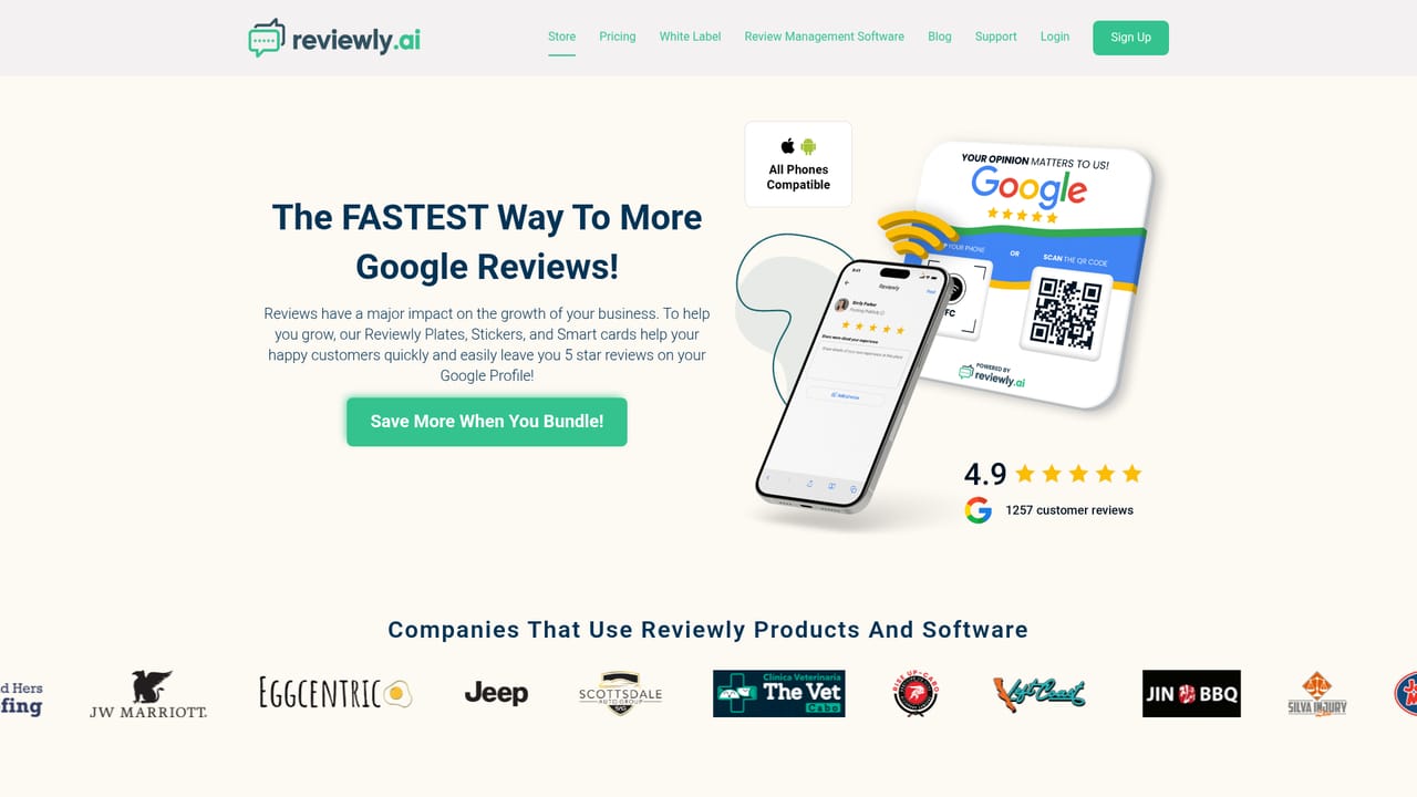 Reviewly.ai — Add in-person capture if you need it