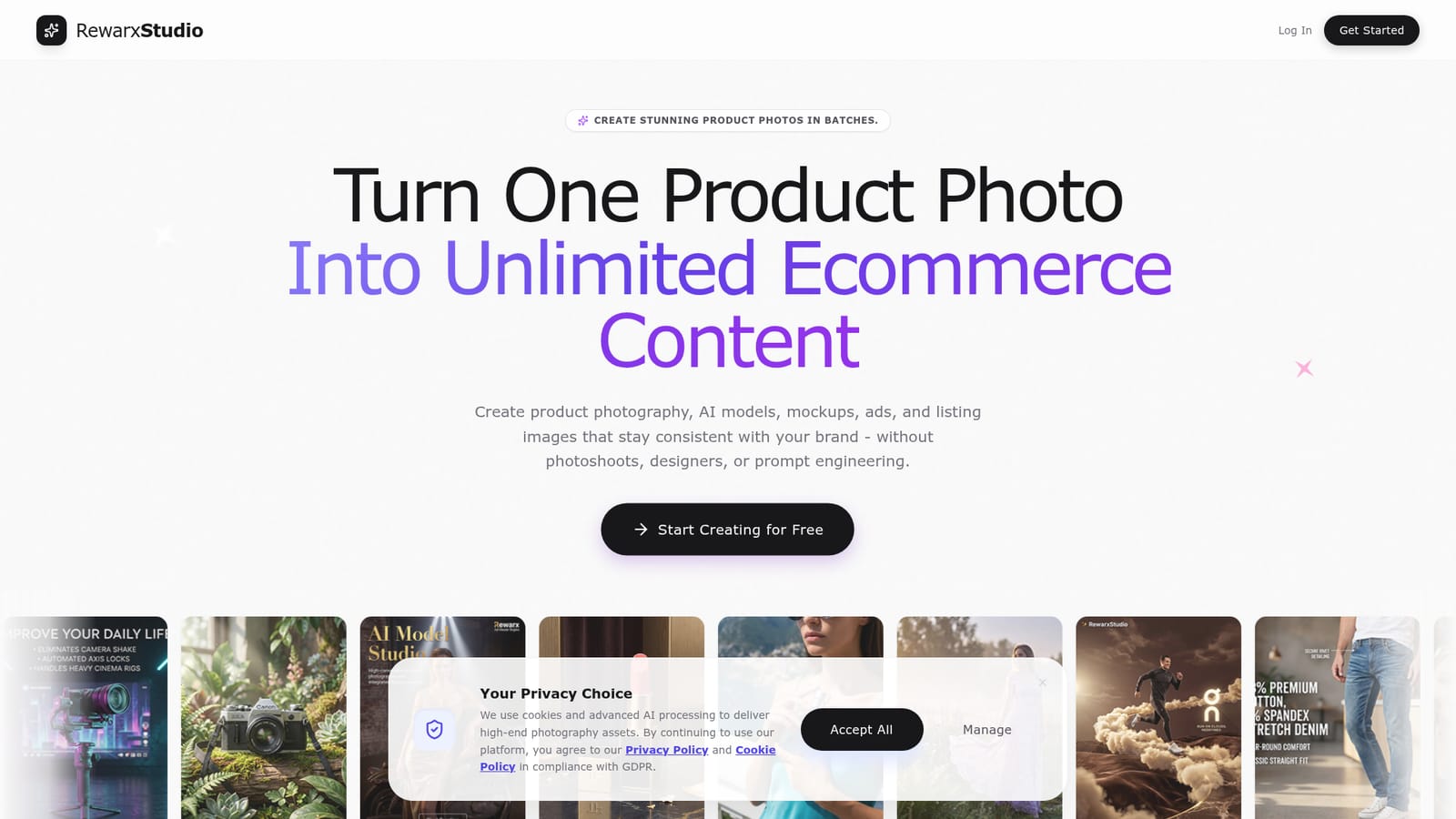 RewarxStudio — Start a free account