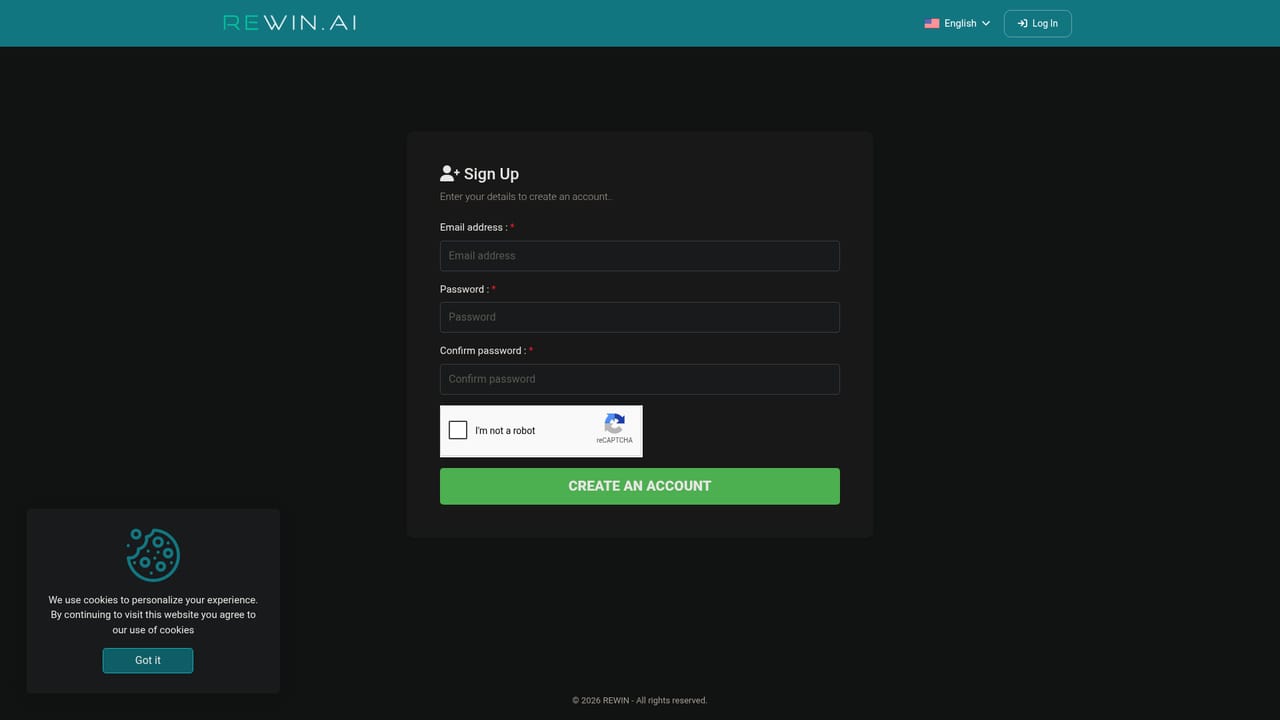 Rewin — Create your account
