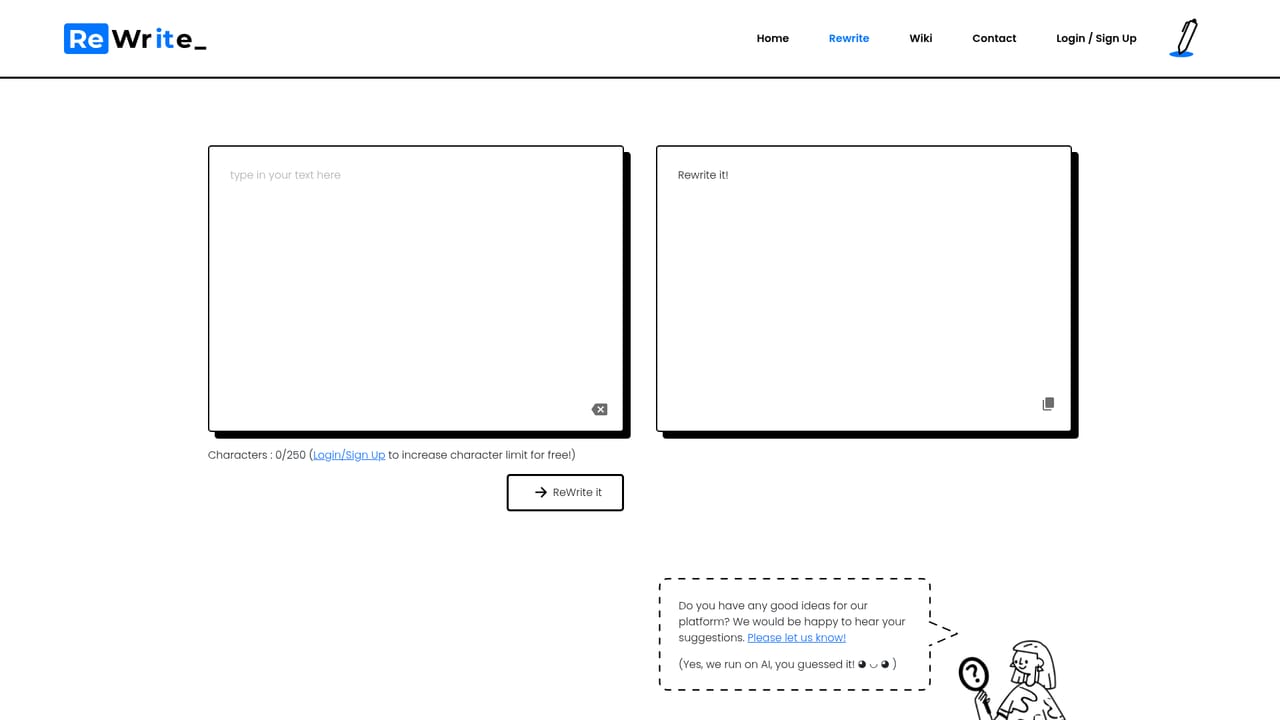 Rewriteit — Open the rewrite page