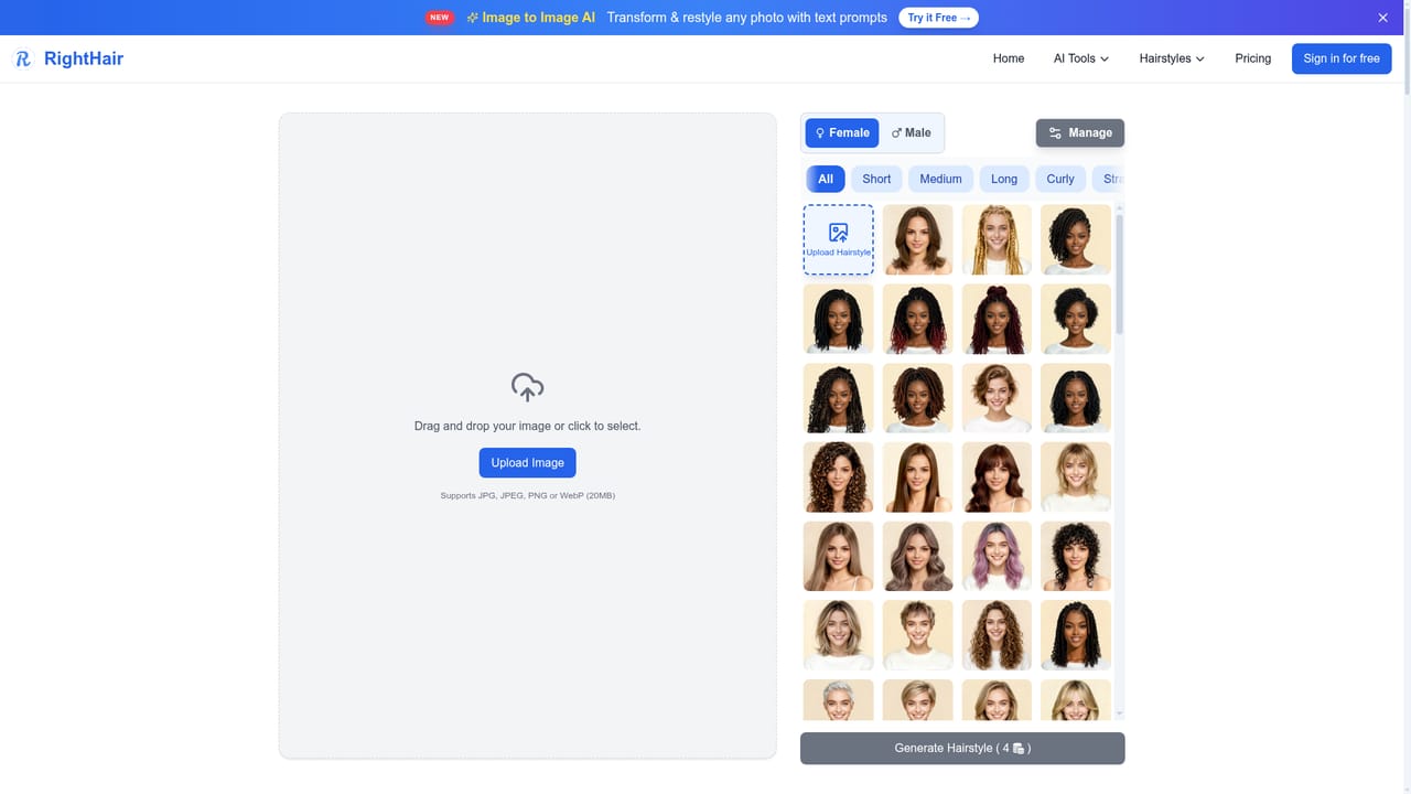 RightHair — Upload a clear portrait