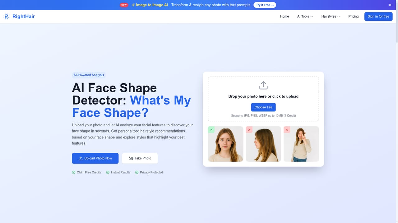 RightHair — Check your face shape first (optional)