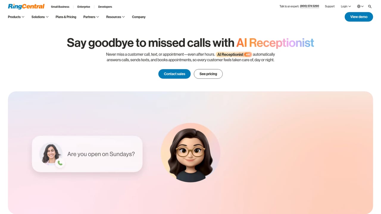 RingCentral AI — Set up the AI Receptionist