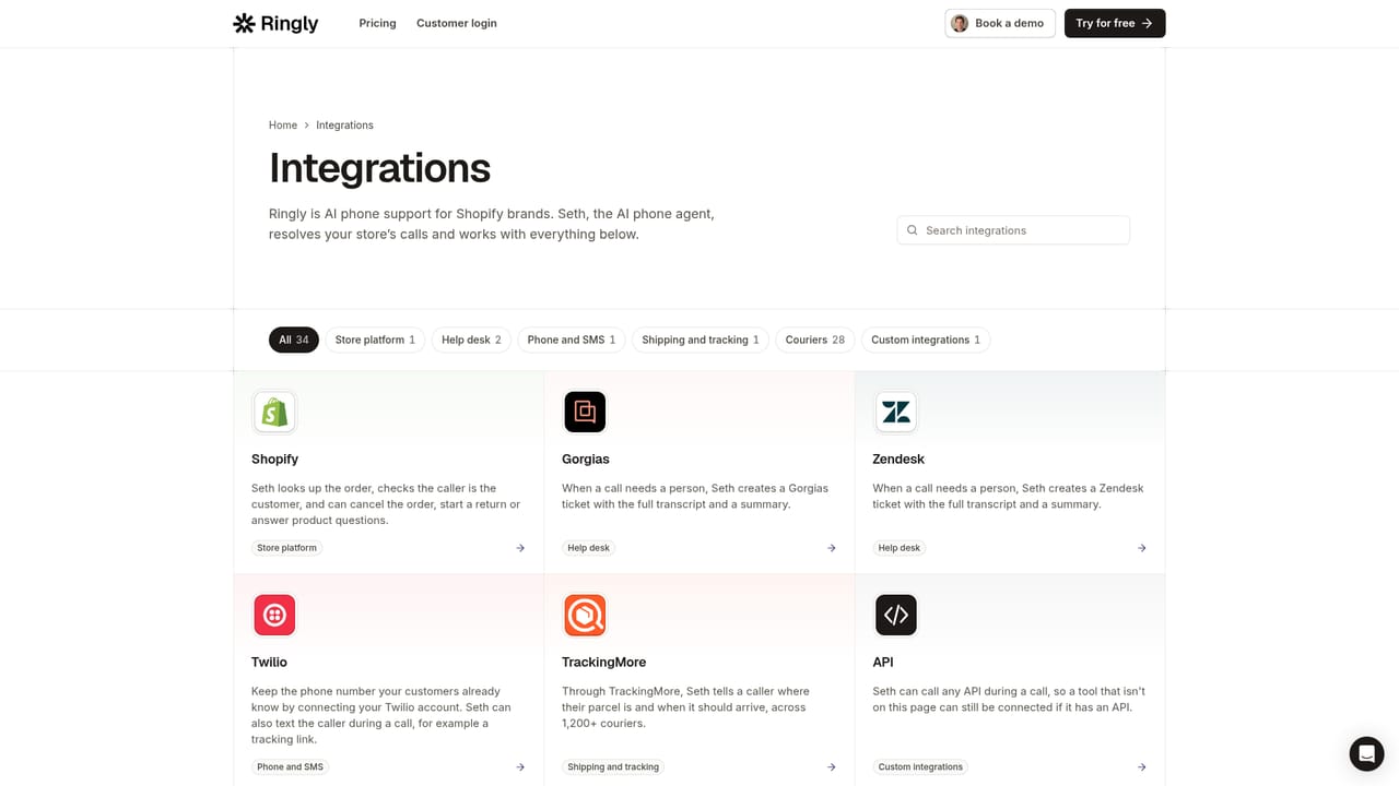 Ringly.io — Connect Shopify and your support stack