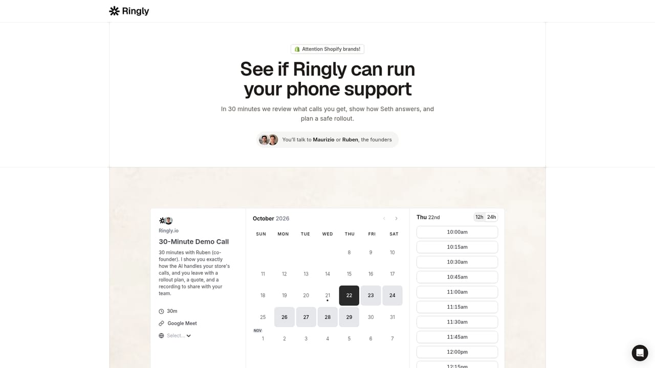 Ringly.io — Talk to the team about your setup