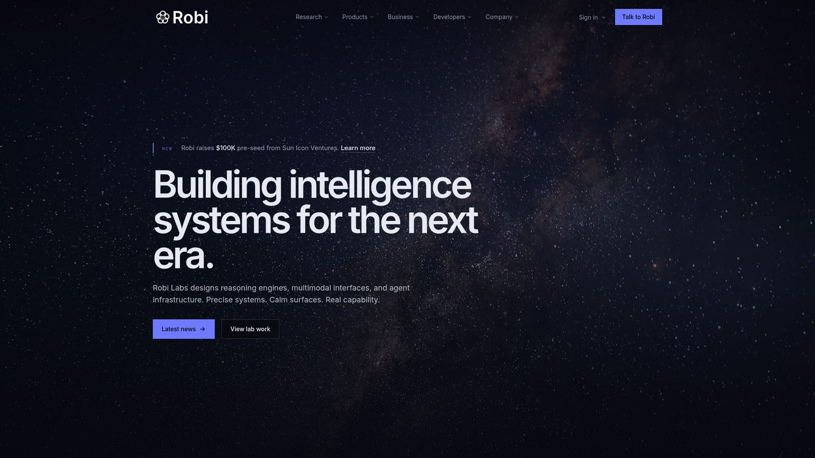 RobiAI — Read the lab overview and recent announcements