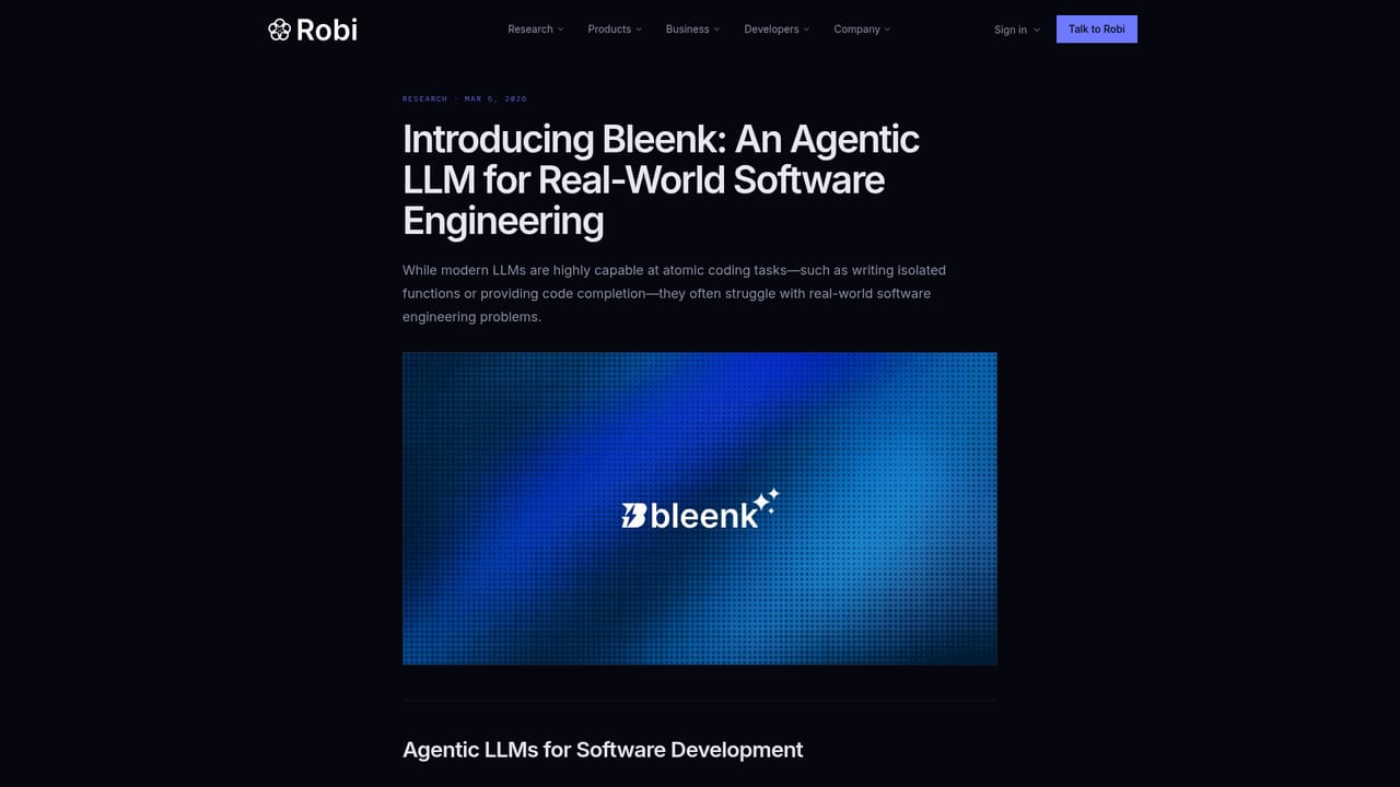 RobiAI — Check the agentic coding model