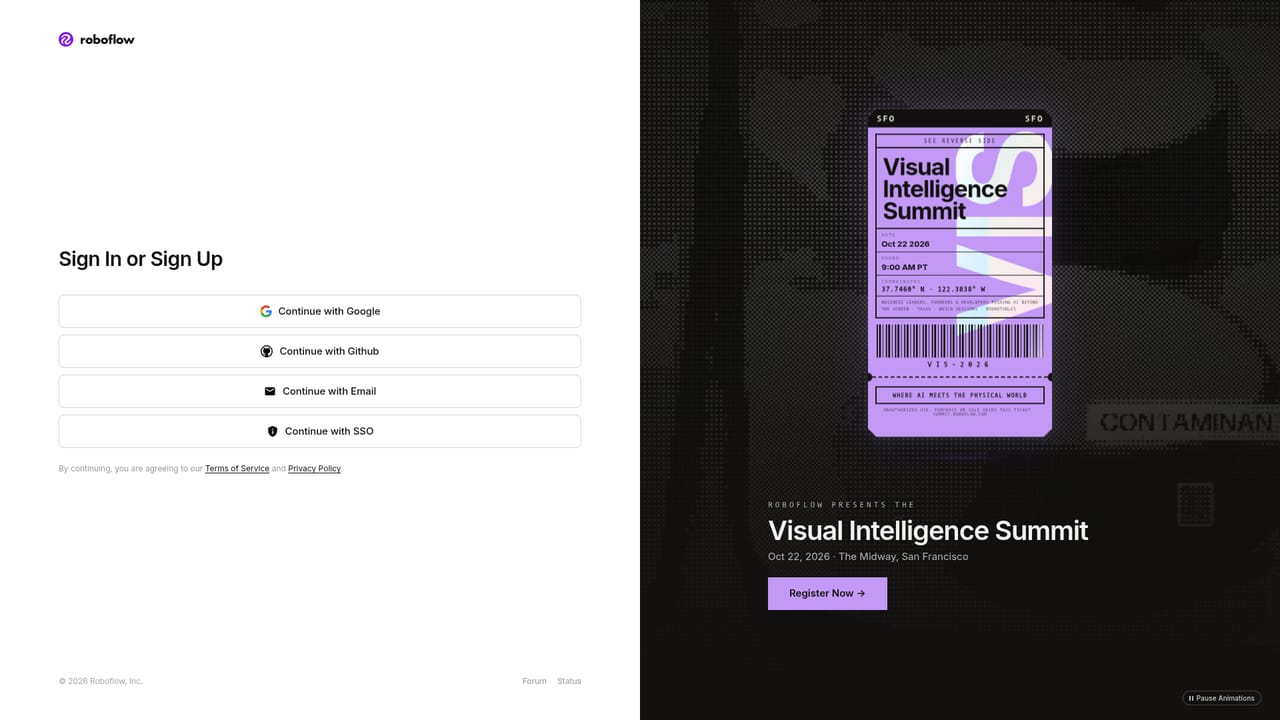 Roboflow Annotate — Create a Roboflow account and project