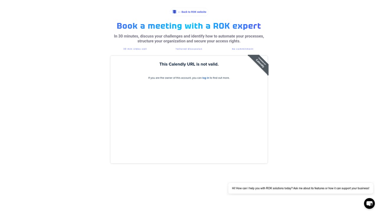 ROK Solution — Book a demo to scope your use case