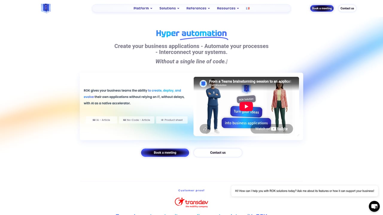 ROK Solution — Build a first no-code workflow