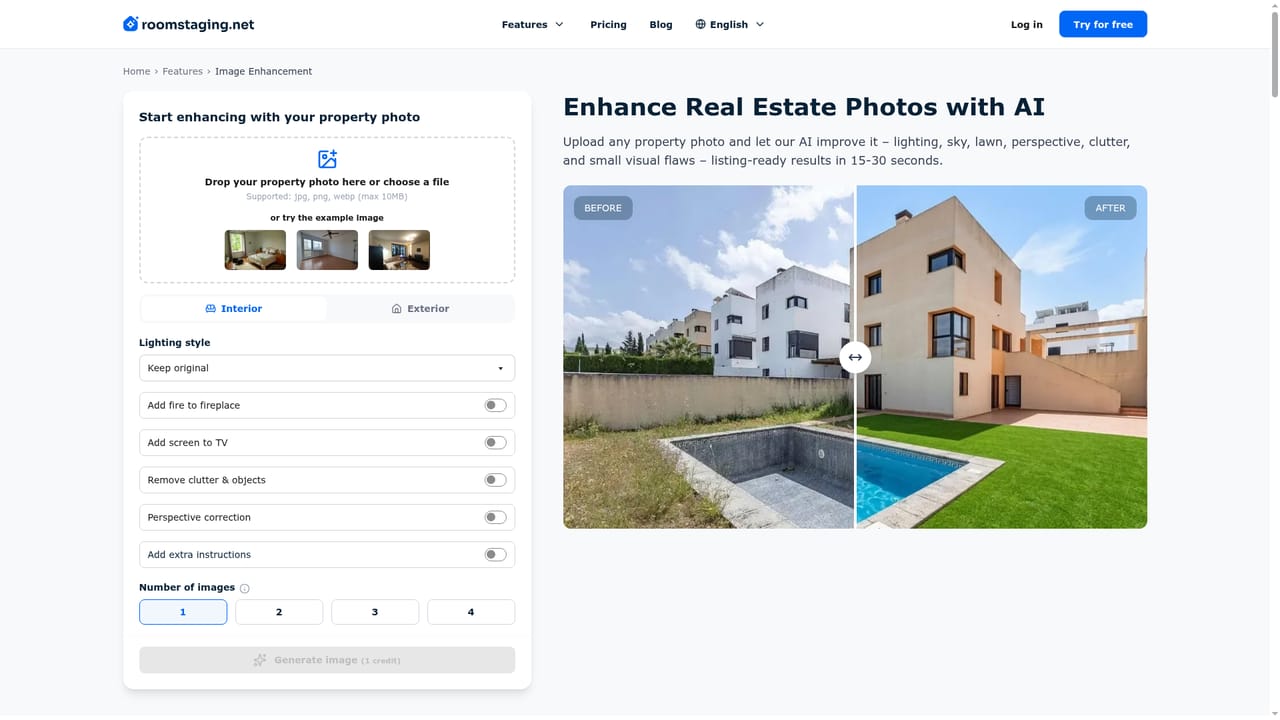 RoomStaging — Enhance exteriors and finishing touches