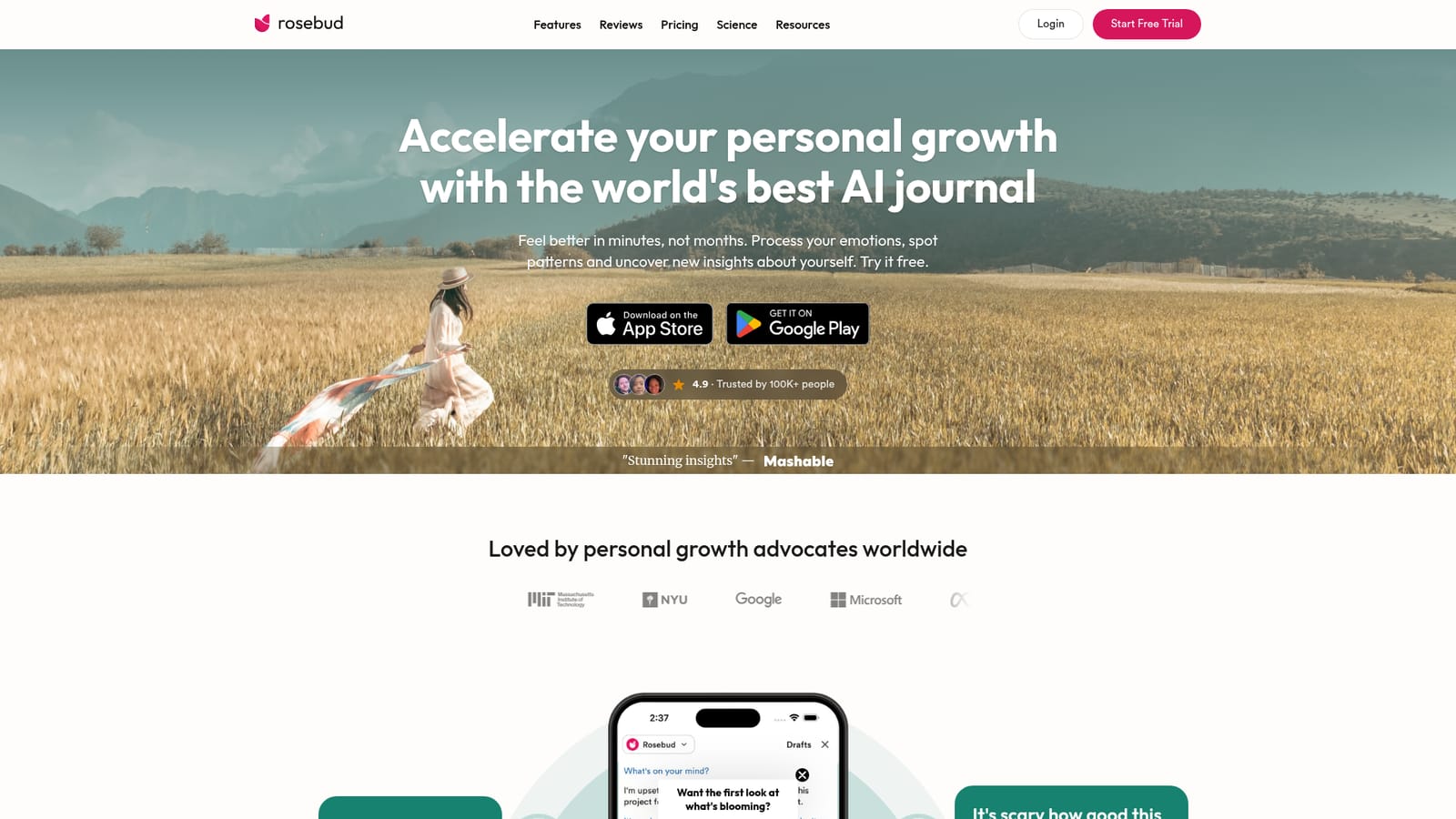 Rosebud Journal — Download the app or open the web version
