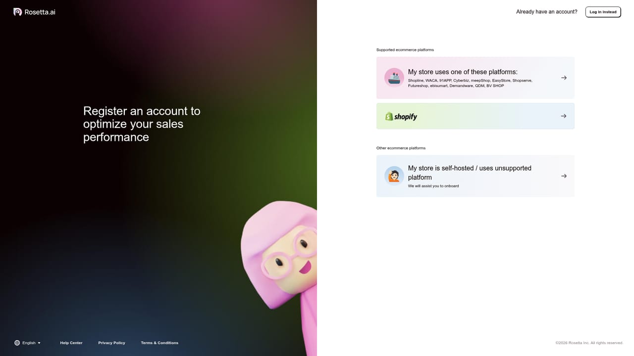 Rosetta — Register your account