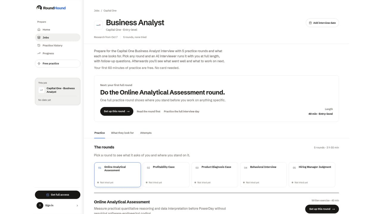 RoundHound — Try a premade plan