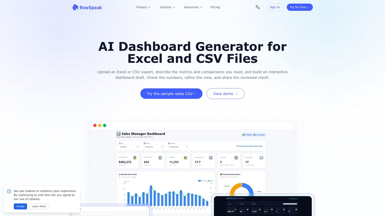 RowSpeak — Upload the file you already have