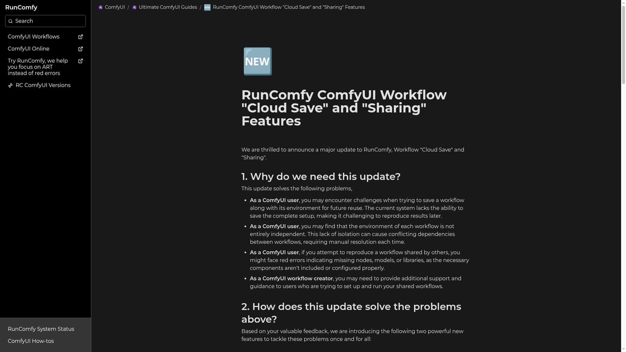 RunComfy — Save and share the environment