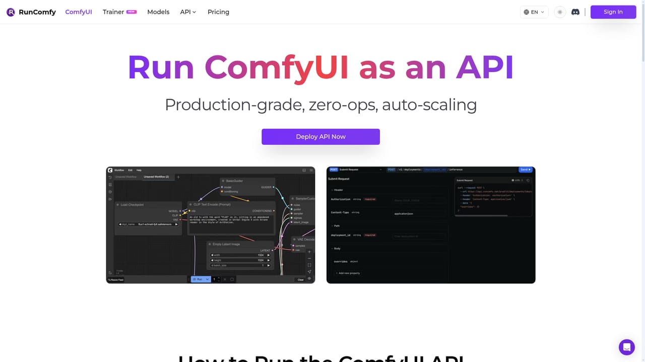 RunComfy — Deploy as a serverless API