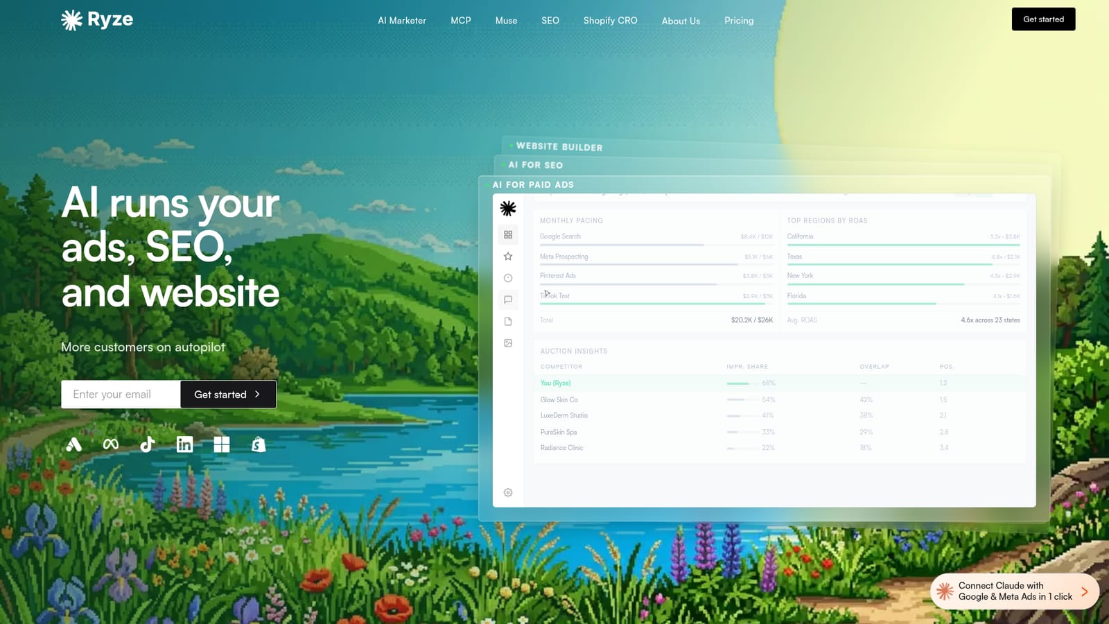 Ryze AI — Start from the homepage