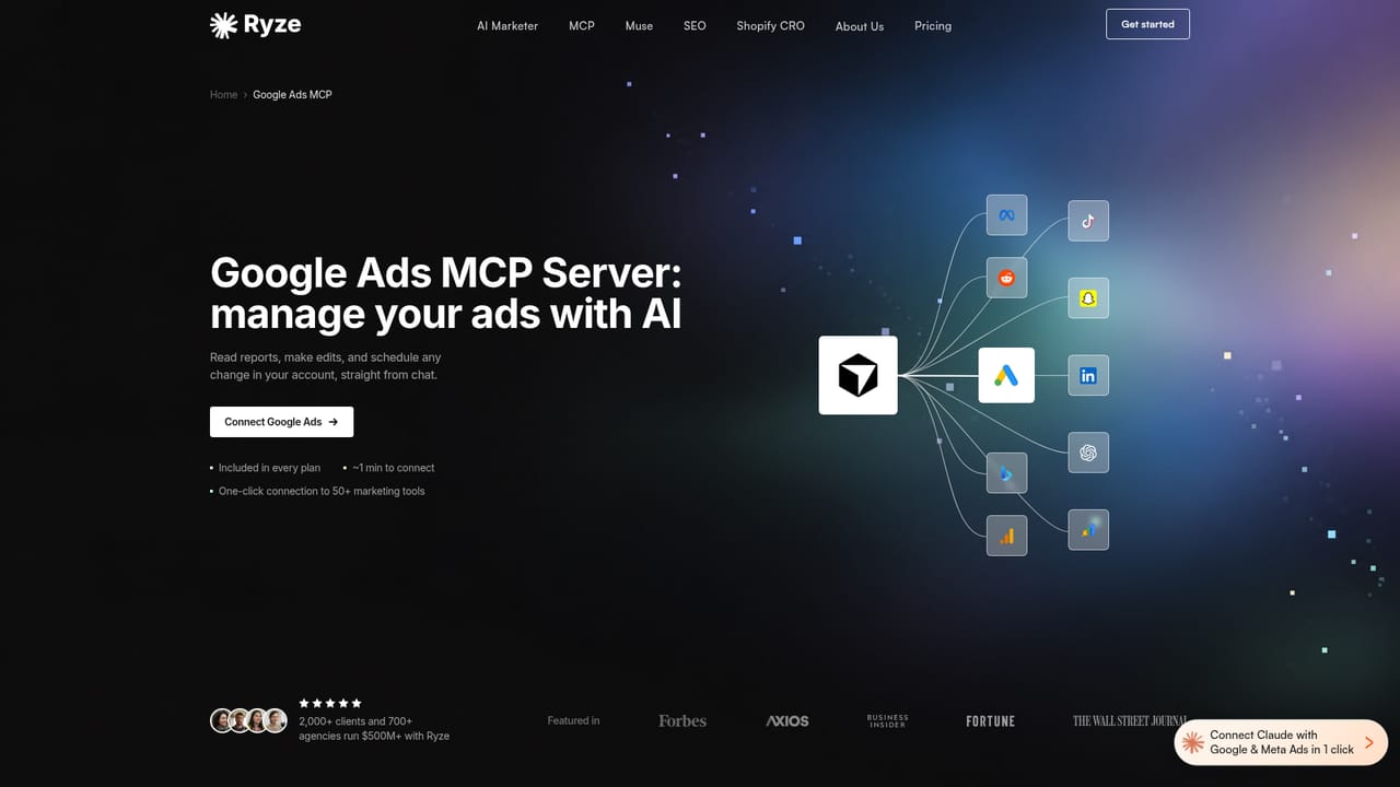 Ryze AI — Connect an ad platform