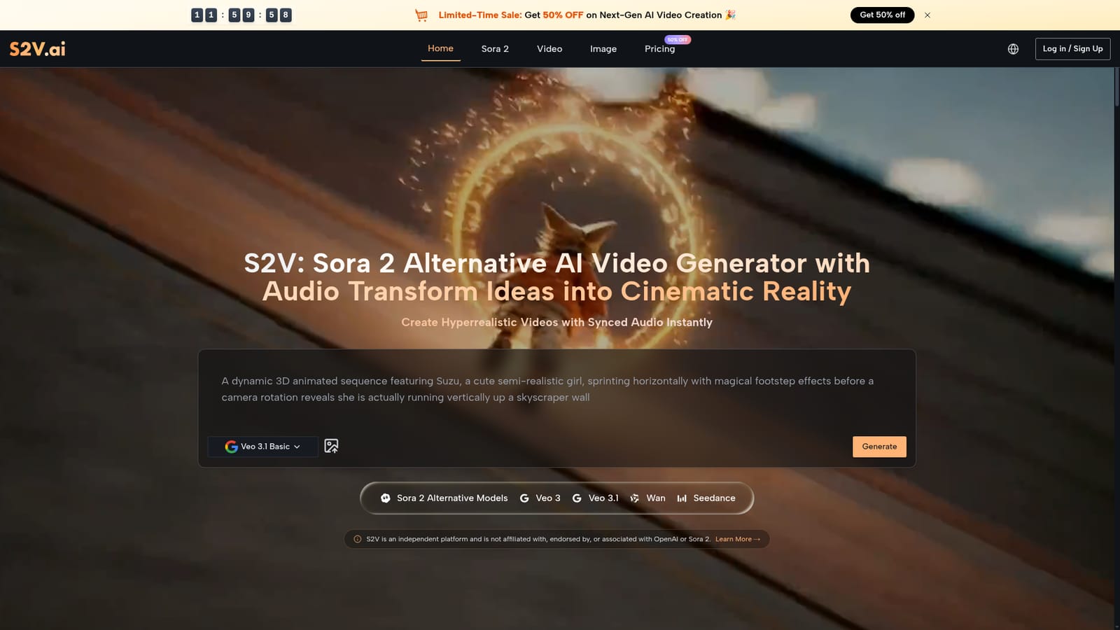 S2V — Open S2V and choose a model