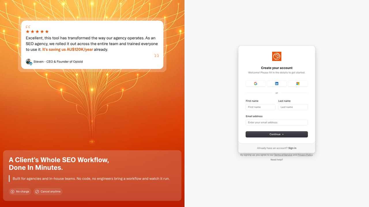 Saaga Solve — Create your account