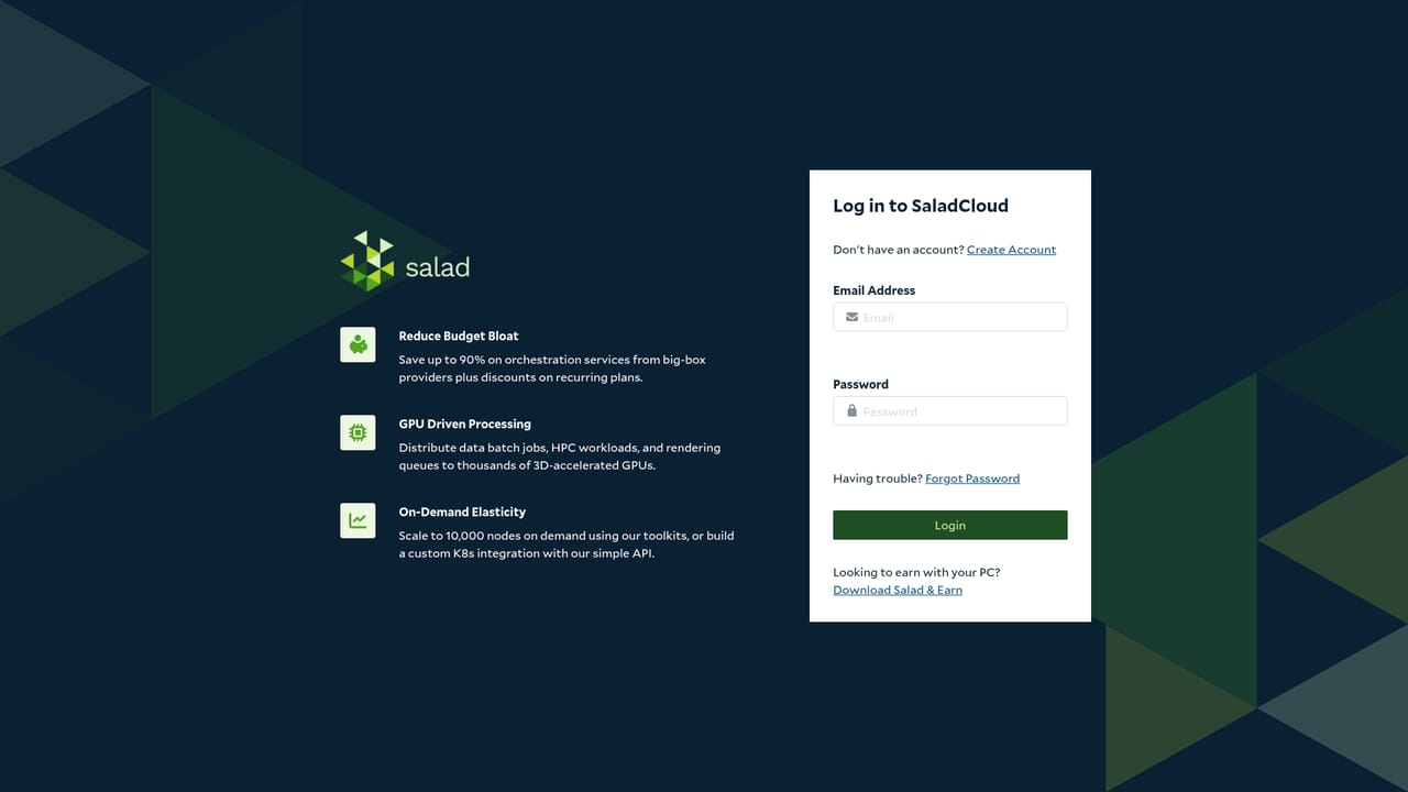 Salad Transcription Services — Create an account in the portal