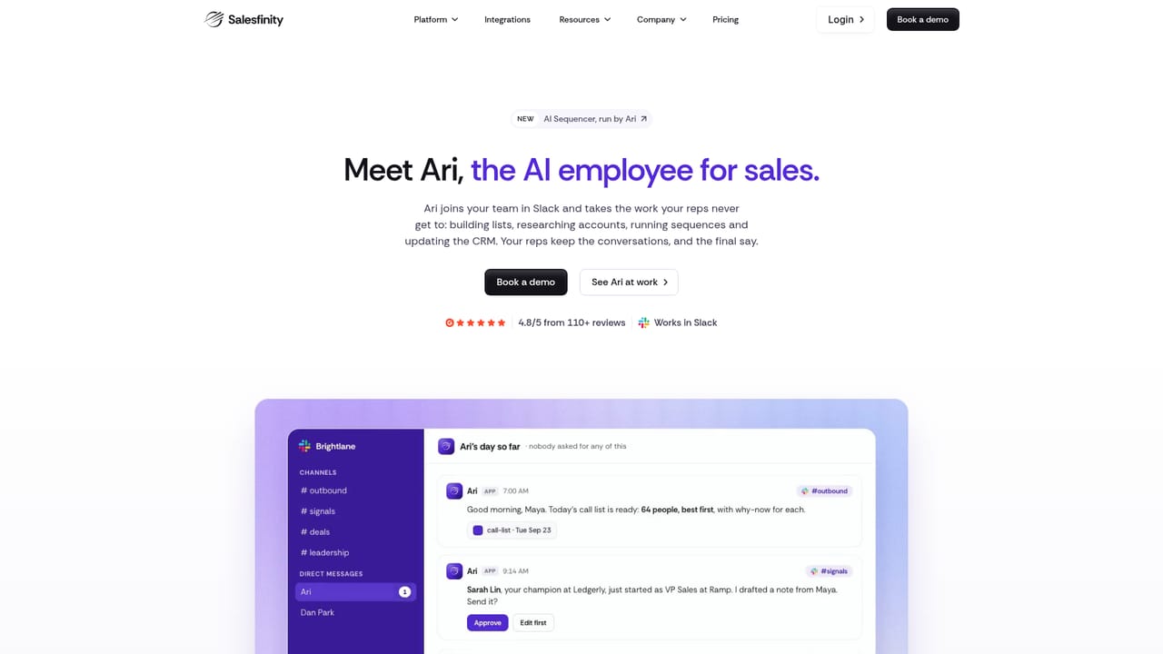 Salesfinity — Meet Ari and the AI Sequencer