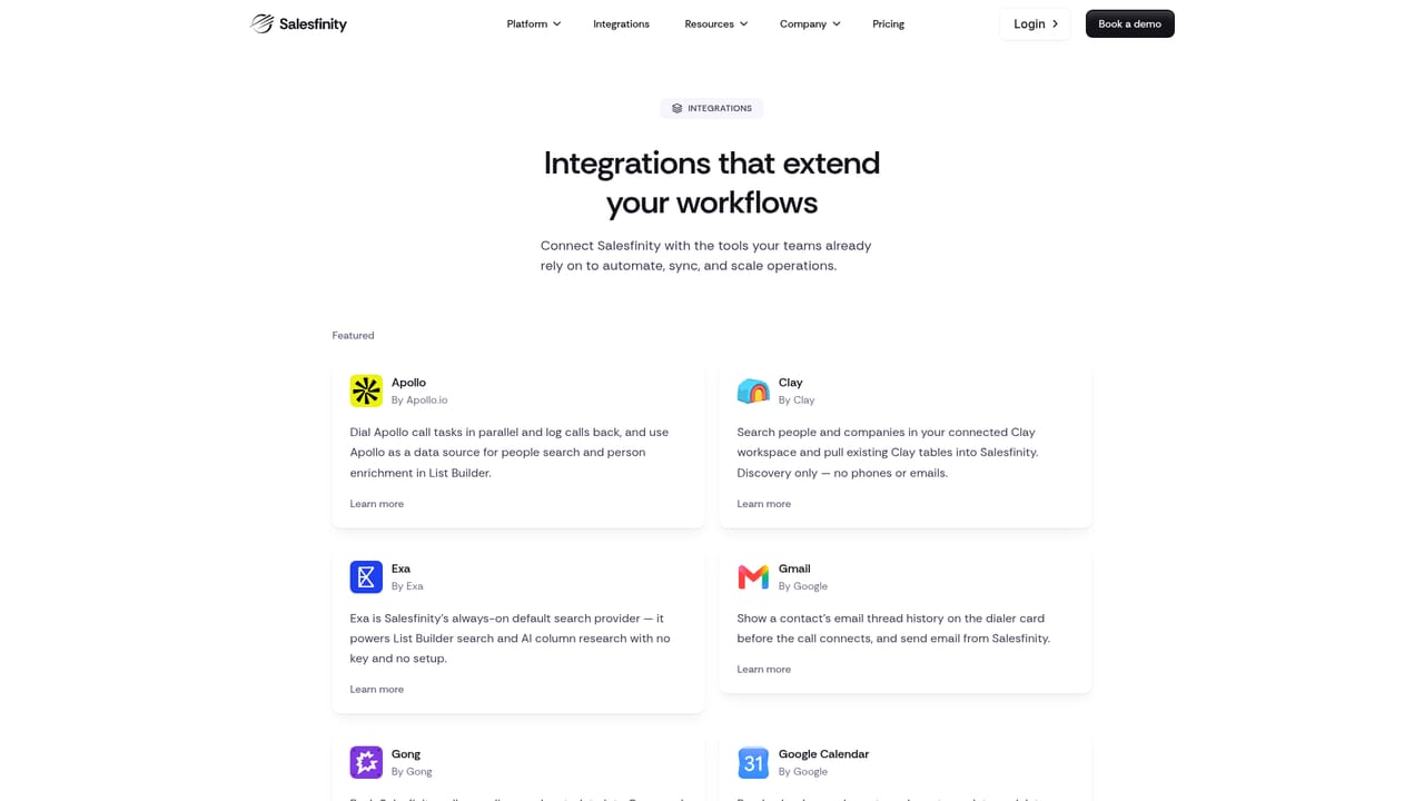 Salesfinity — Connect your CRM and data sources