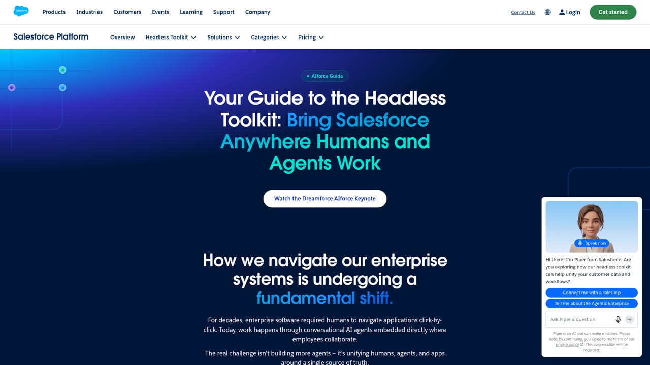 Salesforce AI — Plan a Headless Toolkit build