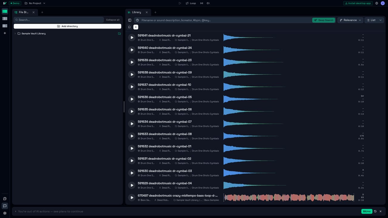 Sample Vault — Try the browser demo first