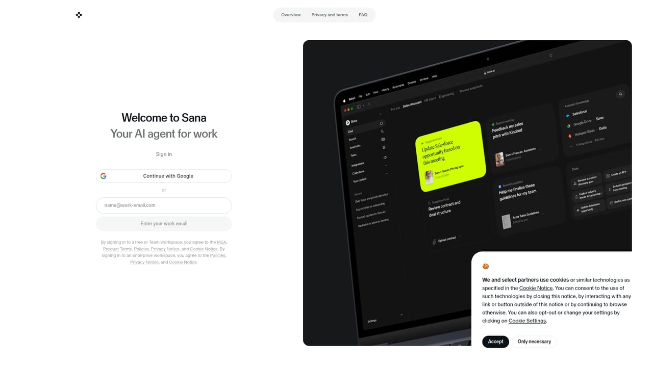 Sana AI — Create a free account