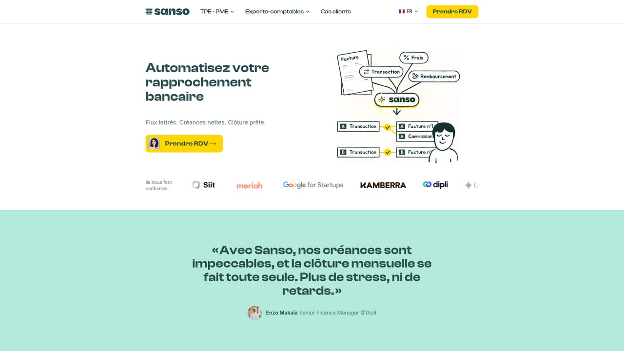 Sanso — Enable automatic bank reconciliation