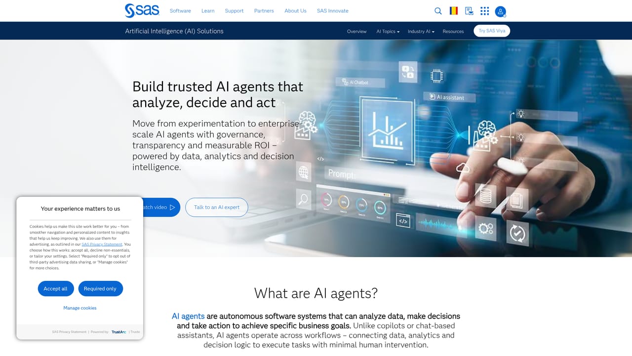 SAS AI — Match a capability area to your problem