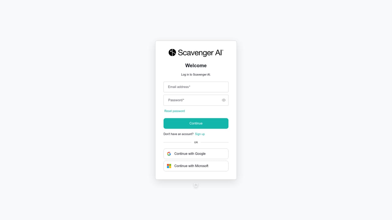 Scavenger AI — Connect your data sources