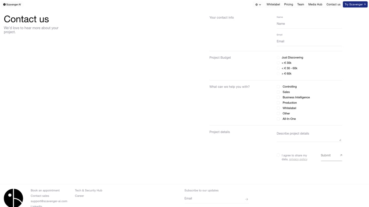 Scavenger AI — Talk to the team about rollout