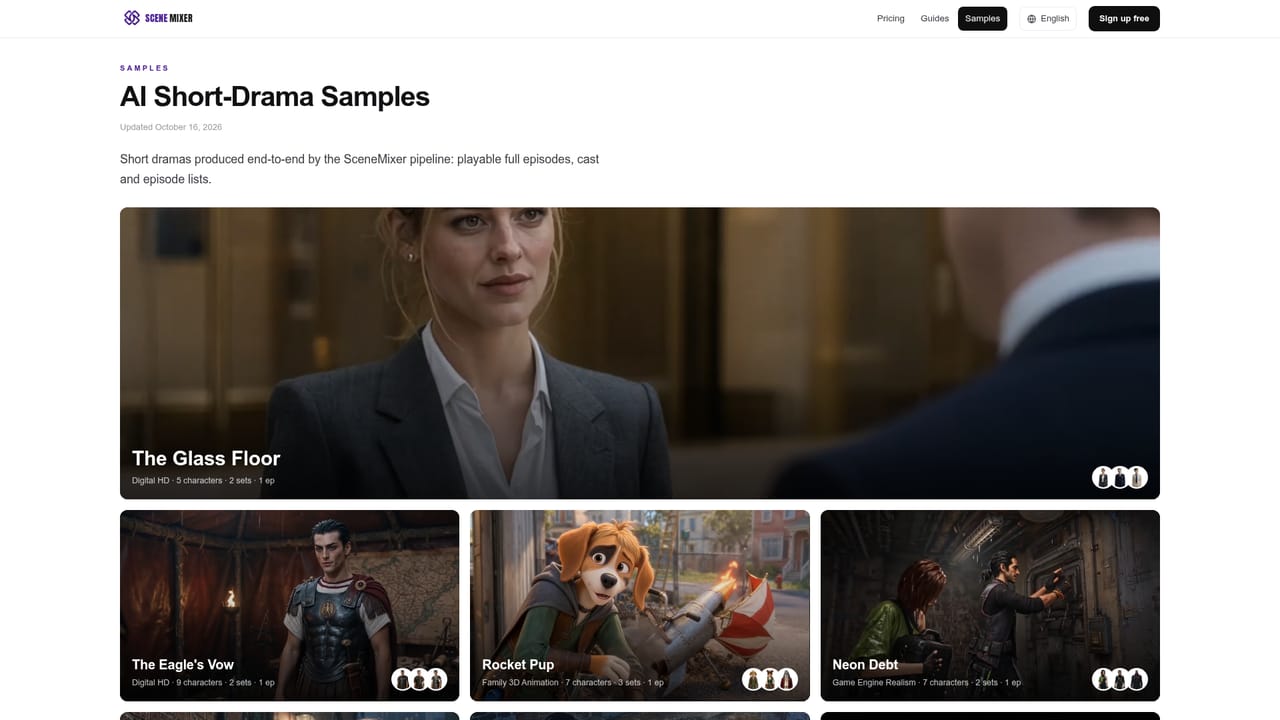 SceneMixer — Compare against the samples