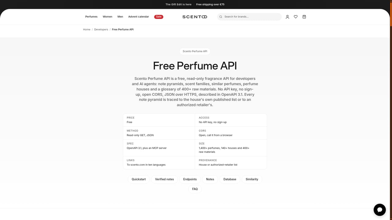 Scento MCP — Skim the REST and MCP documentation