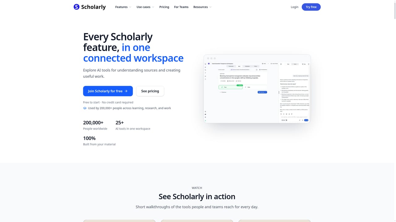 Scholarly — Generate a learning artifact