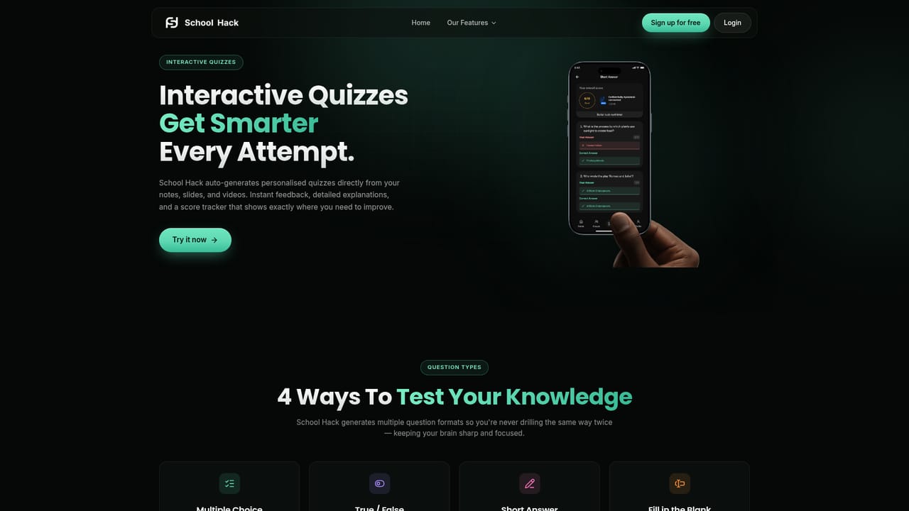 SchoolHack — Work through the generated set