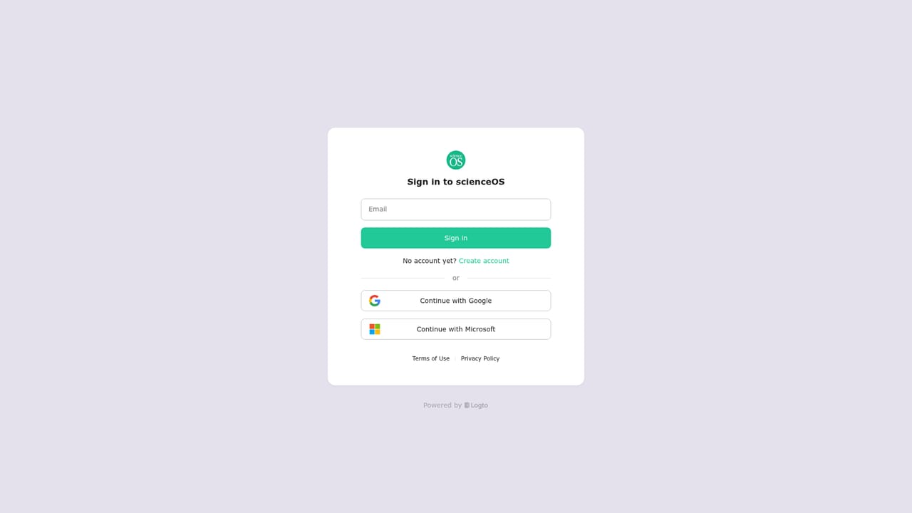 ScienceOS — Open the chat interface