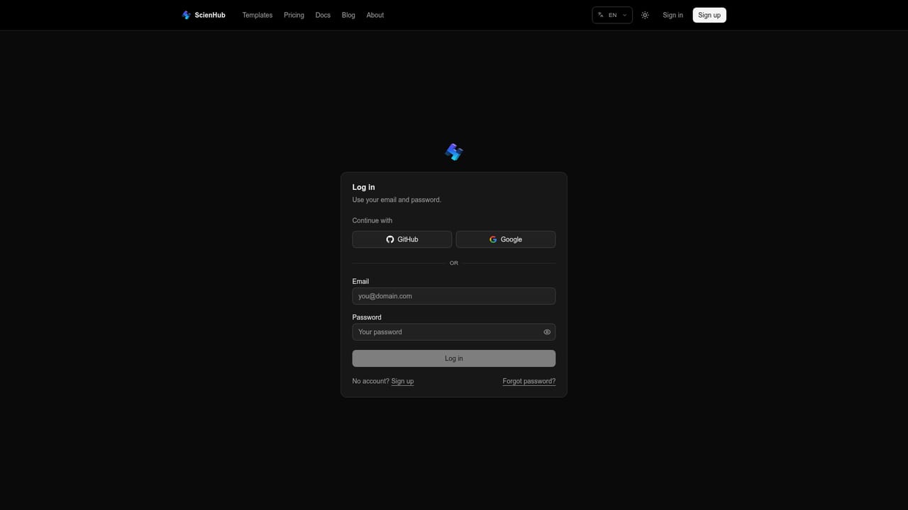 ScienHub — Sign in to the editor