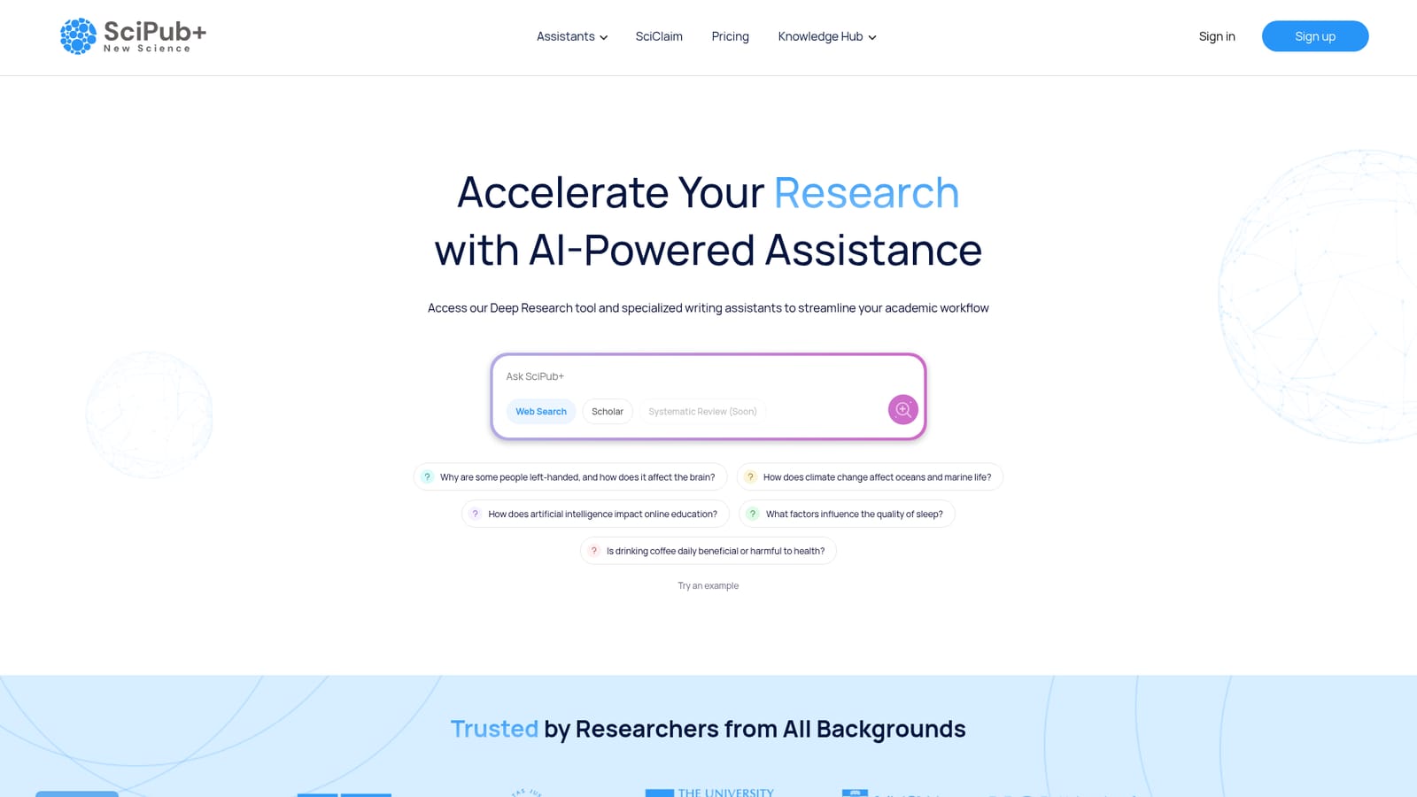 SciPub — Run a deep research query