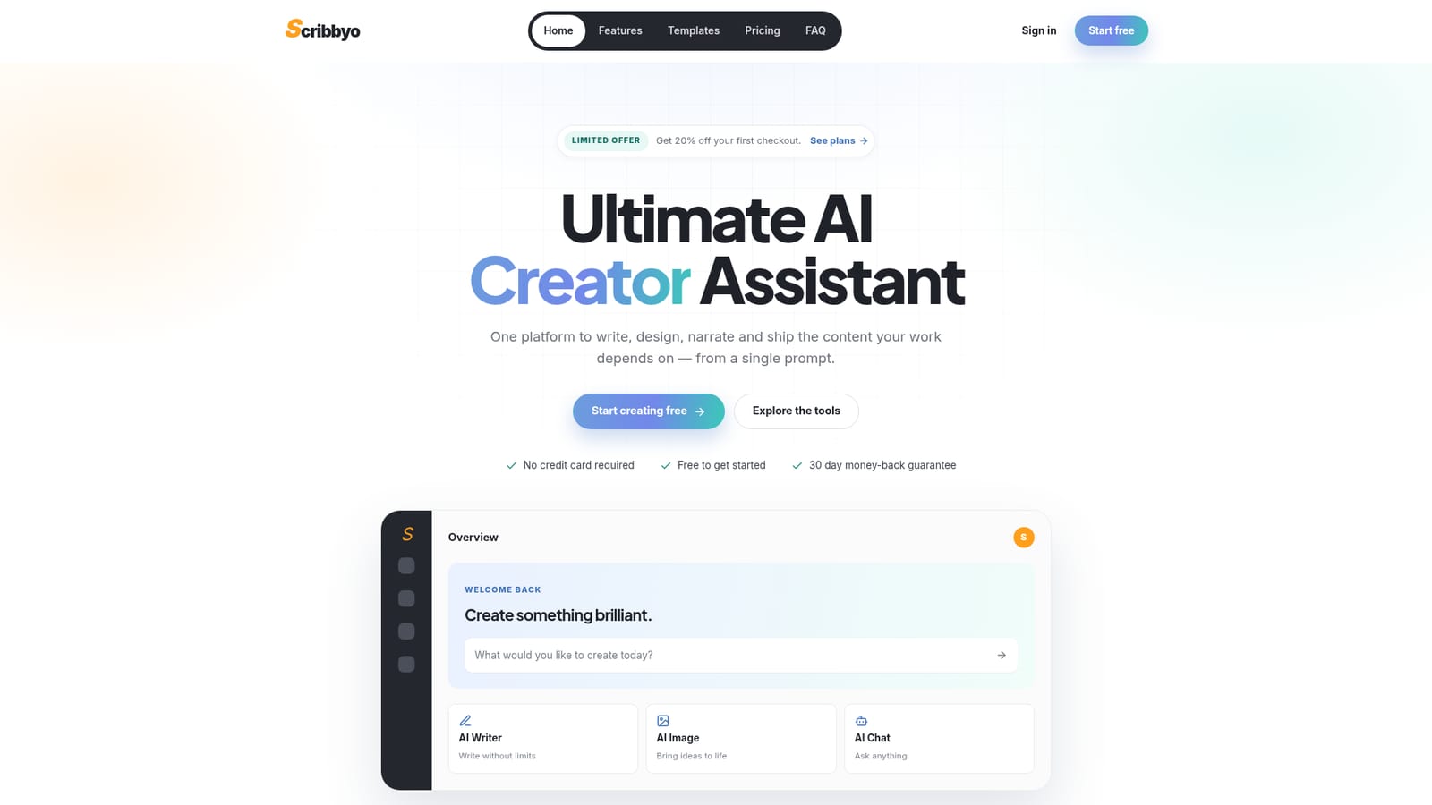 Scribbyo — Create a free account