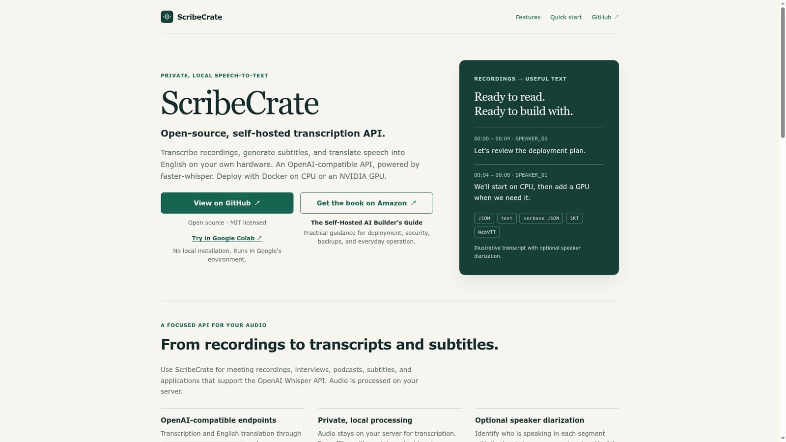 ScribeCrate — Check the requirements