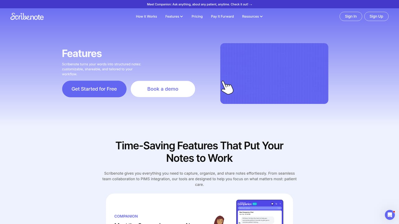 Scribenote — Set up a template if you need one