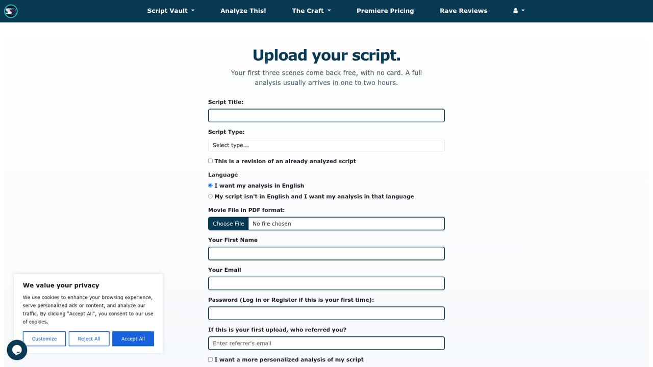 Scriptreader — Try the free sample