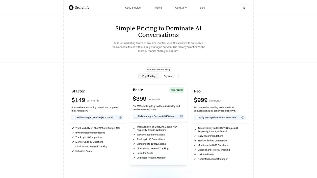 Searchify AI — Set up automated reporting